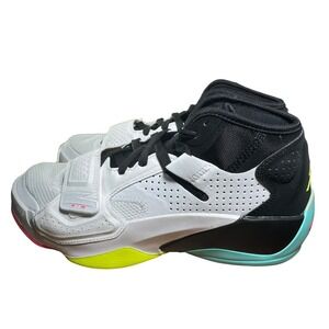 Nike Jordan Zion 2 White‎ Volt Black Dynamic Turq DO9514-107 Grade School 5.5Y